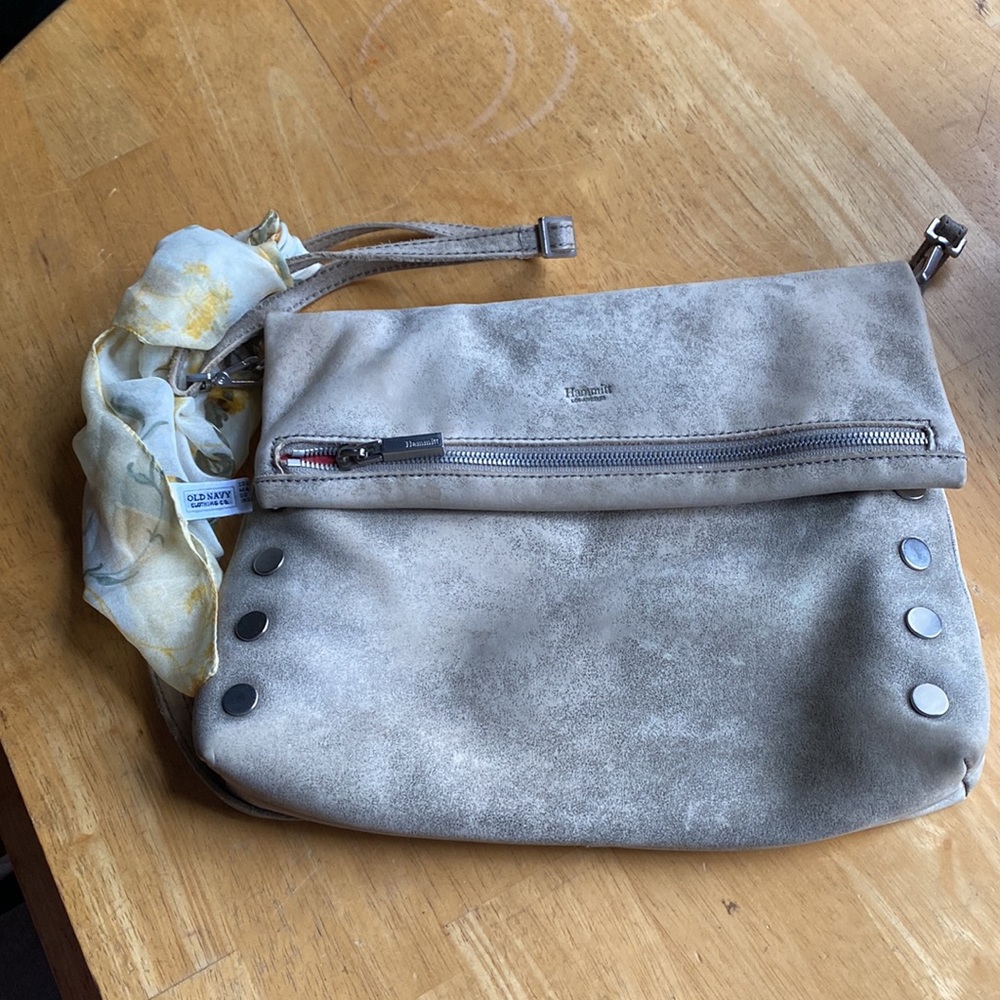 HAMMITT LA Hammitt medium tan Handbag Crossbody silver Hardware Flat